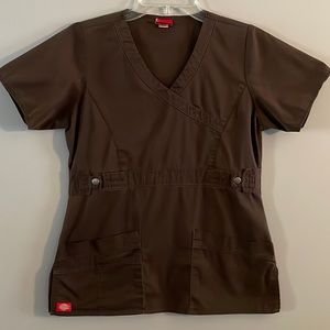 Dickies Scrub Top Chocolate Brown